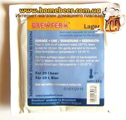 Пивні дріжджі Brewferm, Lager, 12 грам 1394838 фото