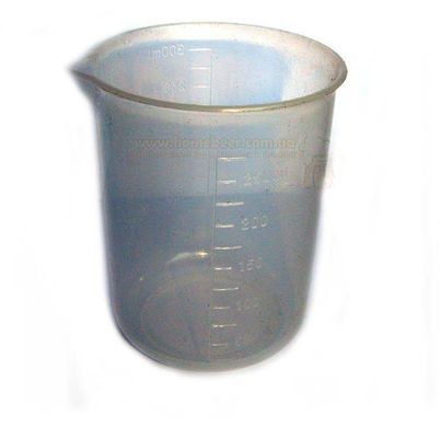 Мерный стакан пластиковый с носиком и шкалой 0-250 мл. 3425368 фото